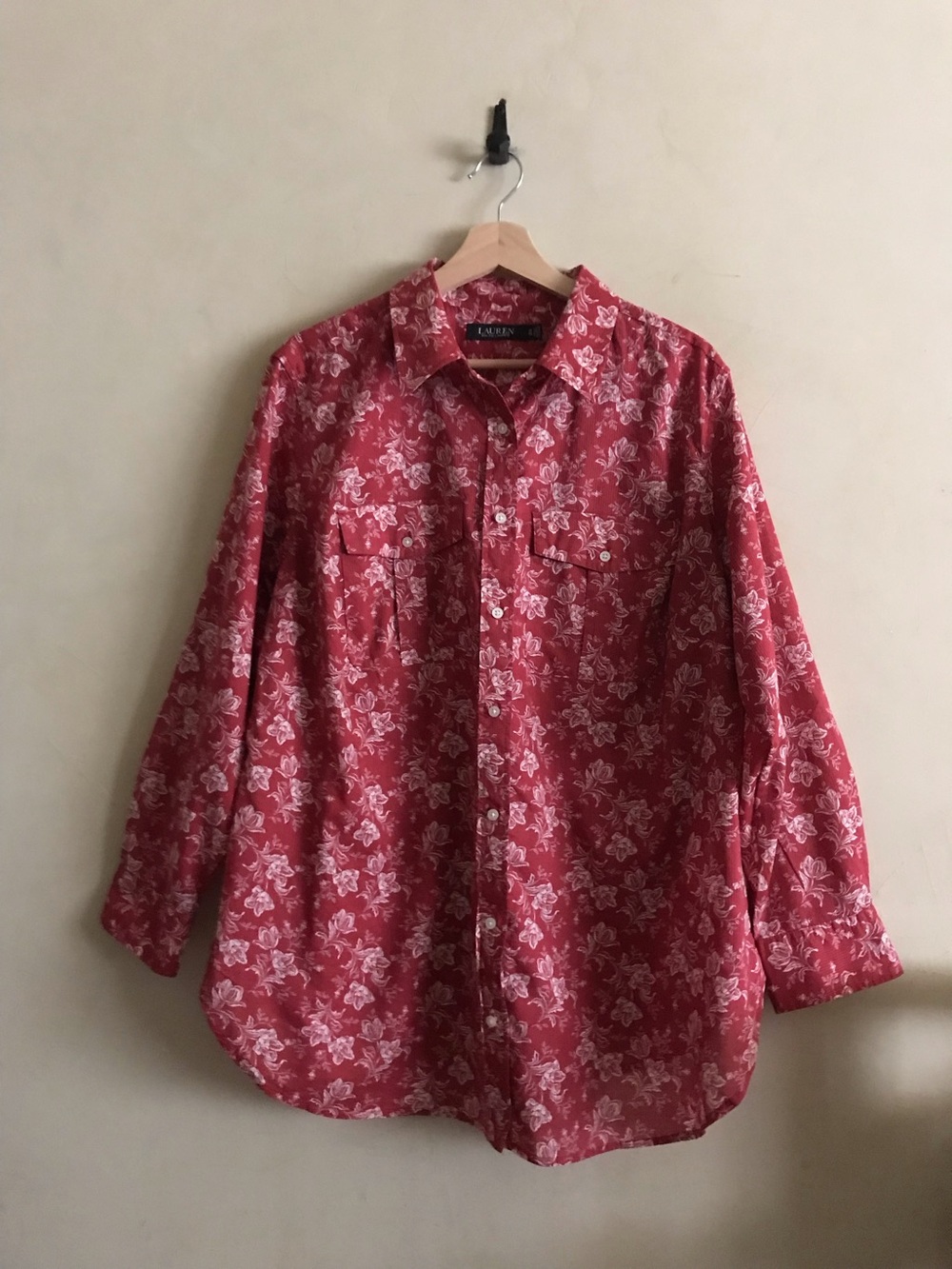 Ralph Lauren Red Floral Button-Down Shirt